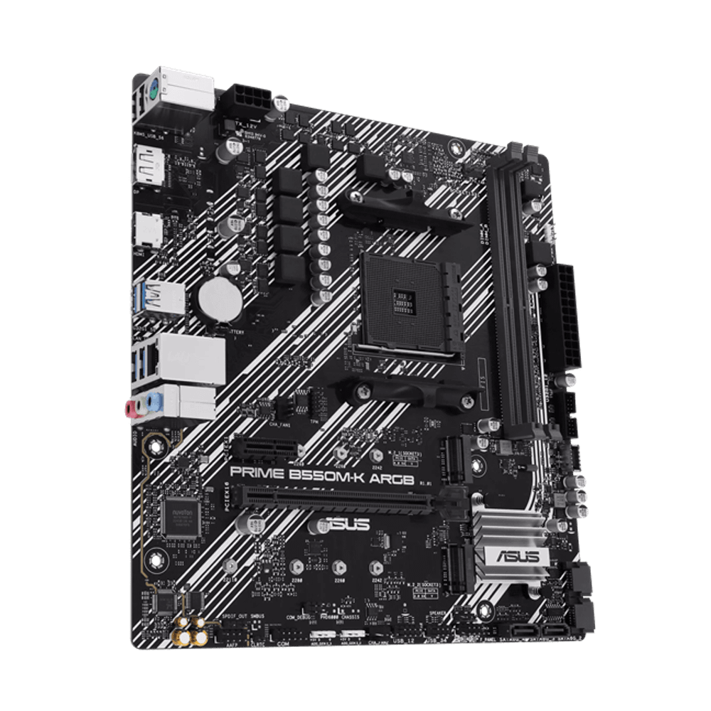 Материнская плата ASUS PRIME B550M-K ARGB AM4 2xDDR4 4xSATA3 2xM.2 1xHDMI 1xDP Type-C Коннектор mATX