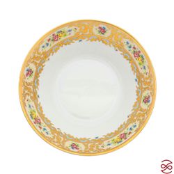 Фруктовница на ножке Falkenporzellan Vienna Creme Gold 24 см