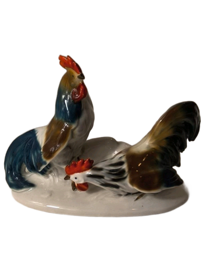 Фарфоровая статуэтка "Петухи" Gräfenthal, ГДР, 1972-1990 гг.