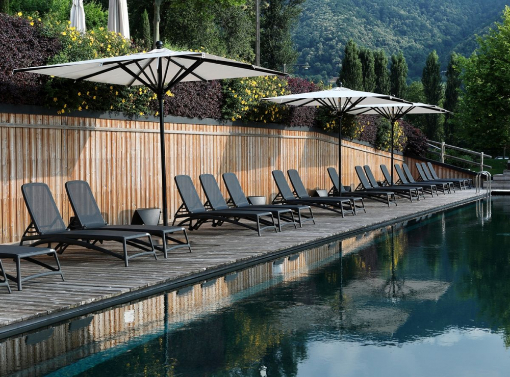 Шезлонг-лежак пластиковый Nardi Atlantico, антрацит