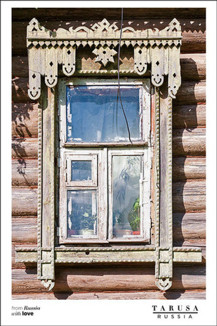 Открытка с одним наличником из Тарусы