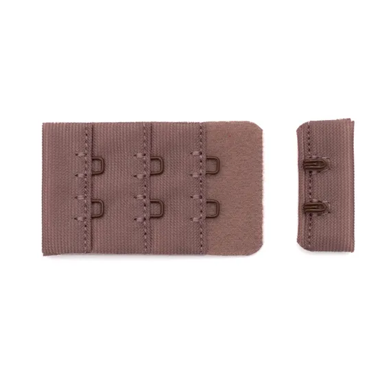 Застежка с крючками кофейно-розовая 2 ряда (цв. 885), 33*55 мм