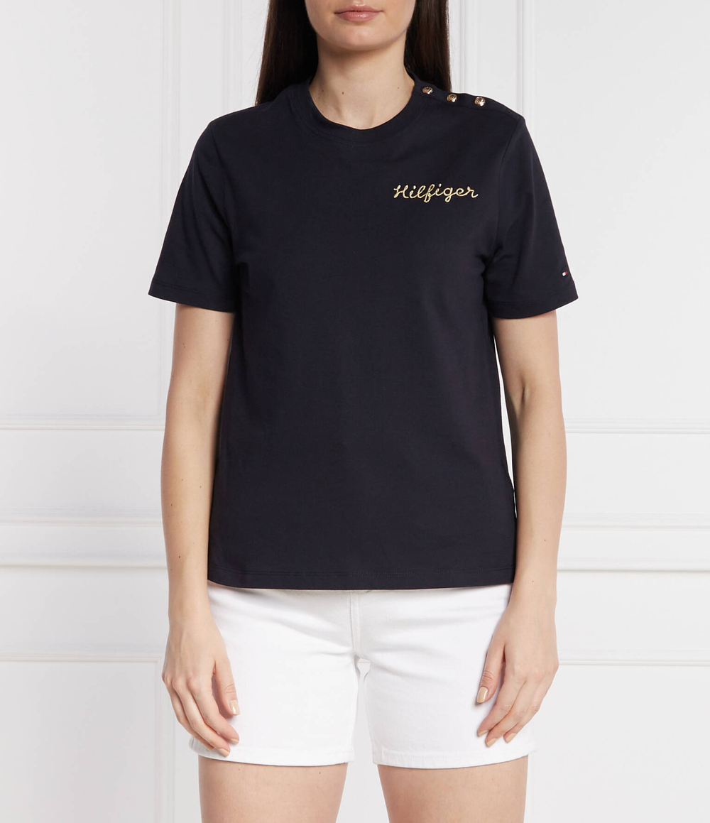 Футболка GOLD BUTTON C-NK SS Tommy Hilfiger - темно-синий(WW0WW41211)