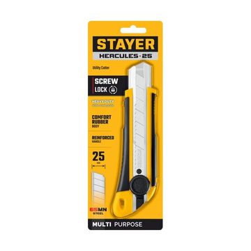 STAYER HERCULES-25, 25 мм, нож с винтовым фиксатором (09147)
