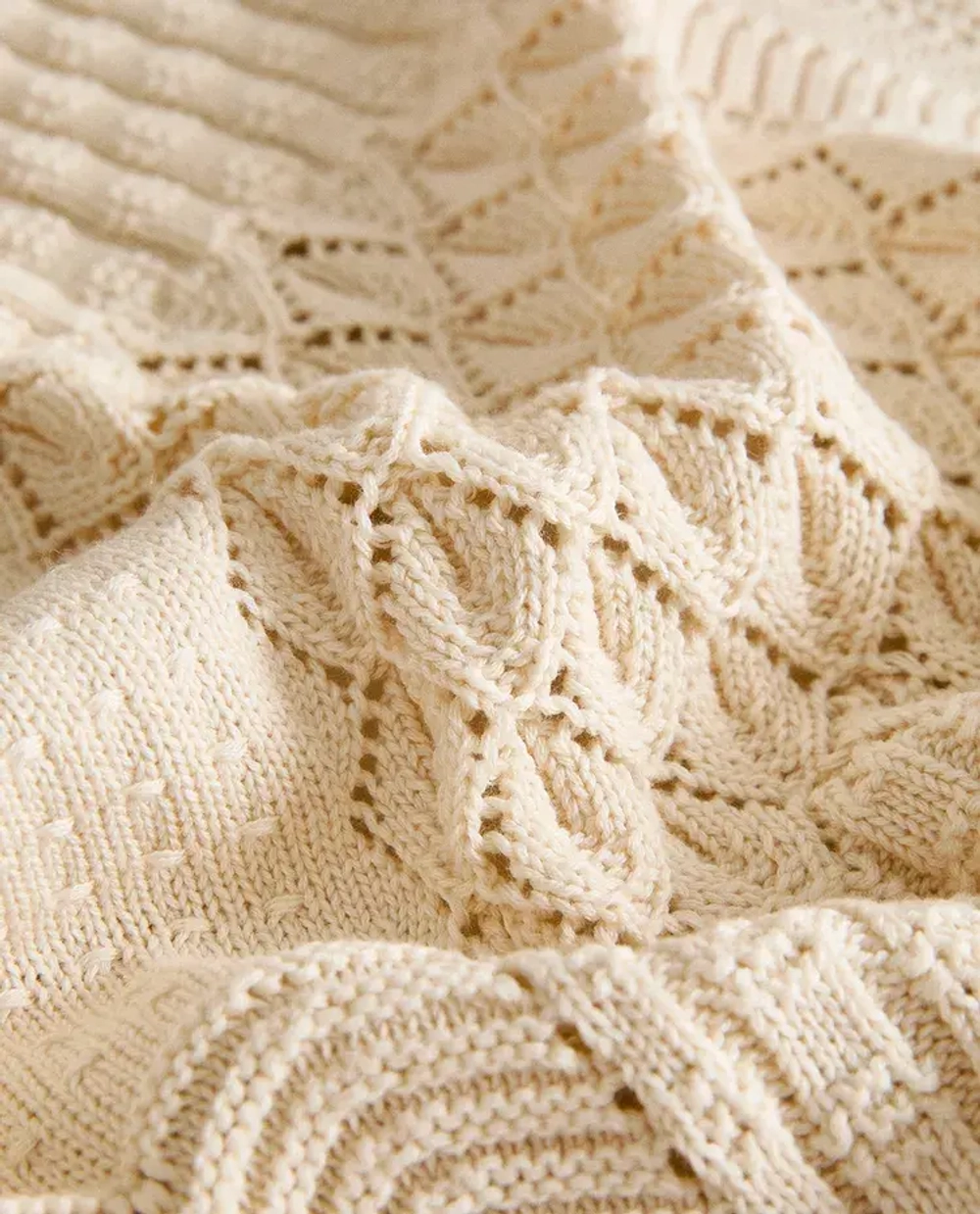 ZARA HOME ДЕТСКИЙ ПЛЕД В СТИЛЕ ПЭЧВОРК, ЭКРЮ