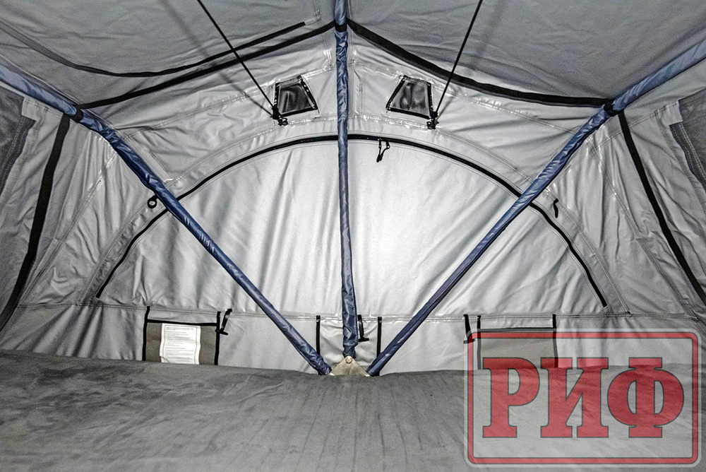Палатка на крышу автомобиля РИФ Soft RT01-120, тент серый, 400 г, 120х240х115