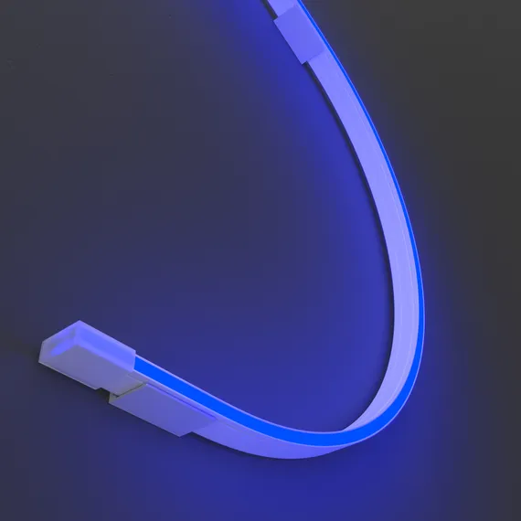 Гибкий неон 10х4 24В 9,6 Вт/м Синий IP67 5м Led Strip 432041