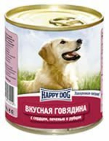 Happy Dog Консервы для собак вкусная говядина с сердцем печенью и рубцом