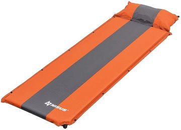 Коврик самонадувающийся с подушкой 30-170x65x5 см оранжевый/серый NISUS N-005P-OG