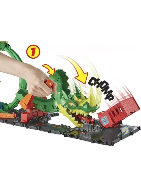 Авторек Хот Вилс Трек трасса Атака Дракона HDP03 с машинкой