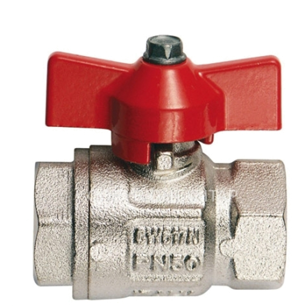 Кран шаровый 25 (1") ВВ, бабочка (Италия)