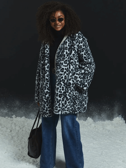 Шуба искусственная, снежный барс, Severina