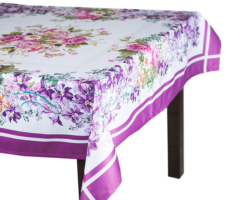 Скатерть 140x140 Blonder Home Carissa сиреневая