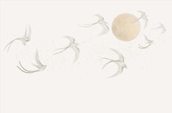 Ласточки абстракция