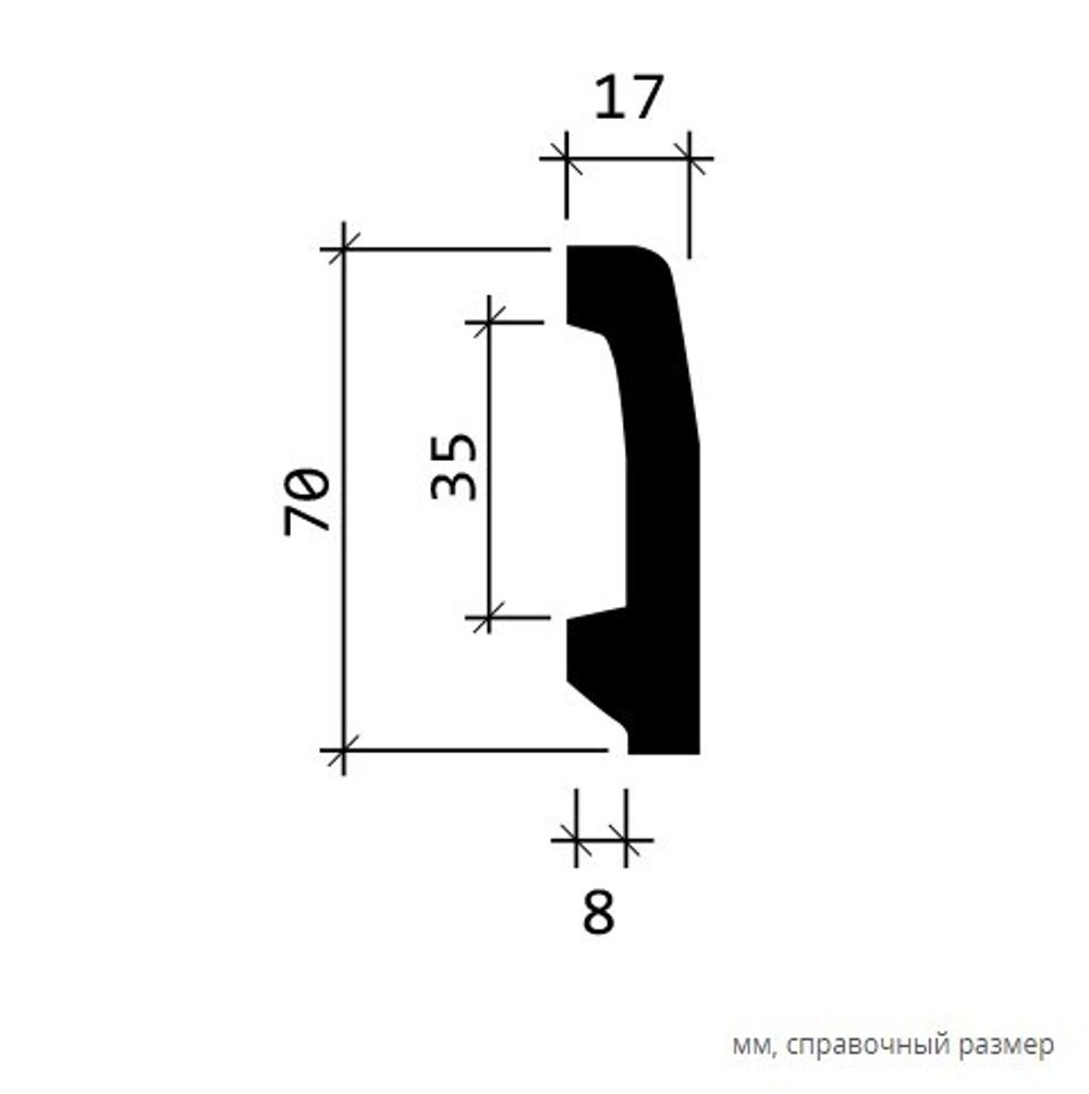 Плинтус пенополиуретан, 2000x17x70 мм