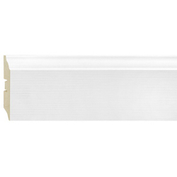 Плинтус МДФ Smartprofile Paint 3D wood 82 белый под окраску 16x82х2400 мм