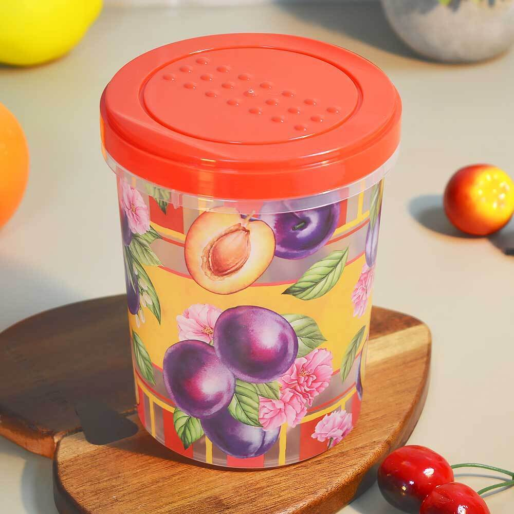 Банка с завинчивающейся крышкой 1л "Asti. Сицилия", цвет красный