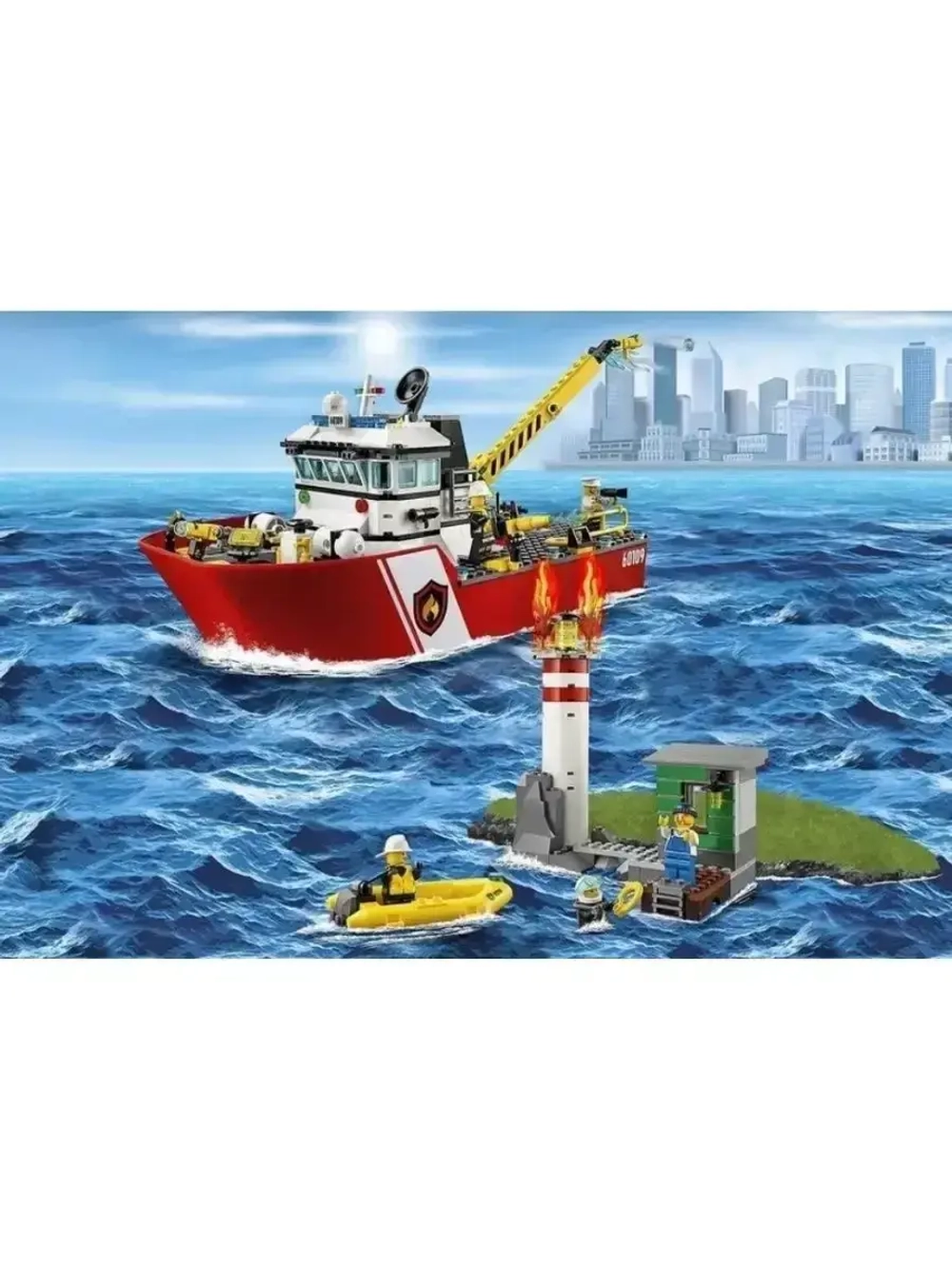 Конструктор Сити Пожарный катер 461 деталь 40019