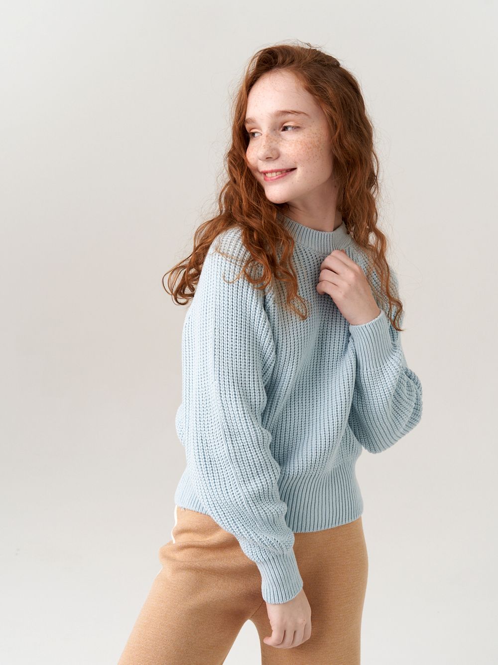Джемпер для девочки AT1001 небесно-голубой