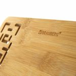 Подставка для книг и планшетов бамбуковая резная BRAUBERG, 28х20 см, регулируемый угол, 237897