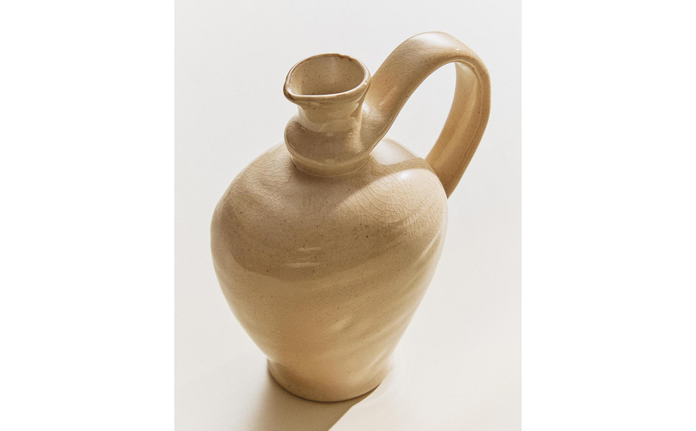 Zara Home ёмкость для масла из каменной керамики, цвет бежевый, 16 см