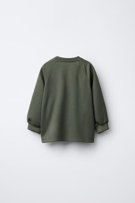 ZARA ФУТБОЛКА С НОМЕРОМ, ТЕМНЫЙ ХАКИ