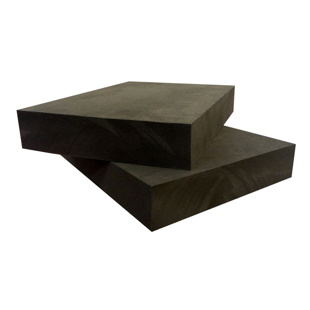 Опорный блок для йоги из EVA-пены плоский, черный