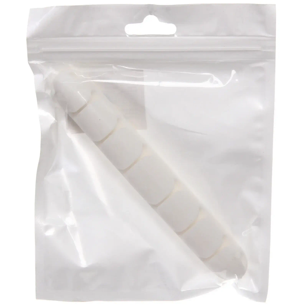 Держатель для проводов на липком слое «ДОМАНИЯ», 8 портов, цвет белый, 13,5*2см ( упак. ZIP пакет)