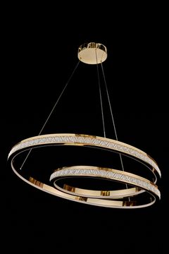 Подвесная люстра LED 98W 3000К/4000К/5500К LE7707/800Z Gold золото Aida Leon