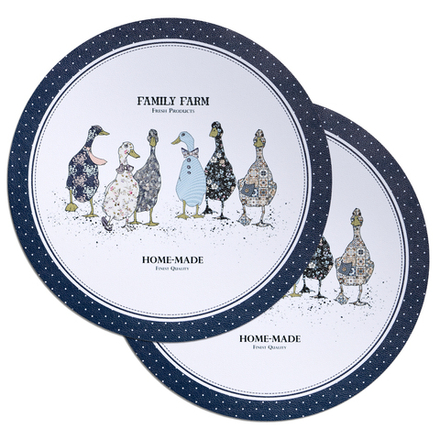 НАБОР ПОДСТАНОВОЧНЫХ САЛФЕТОК "FAMILY FARM" ИЗ 4 ШТ., ДИАМЕТР=38 СМ