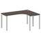 Metal System Стол криволинейный правый на П-образном м/к БП.СА-4 (R) Венге Цаво/Металл Серый 1600*12