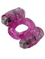 Эрекционное кольцо для двойной стимуляции Vibro Ring (Цвет: розовый)