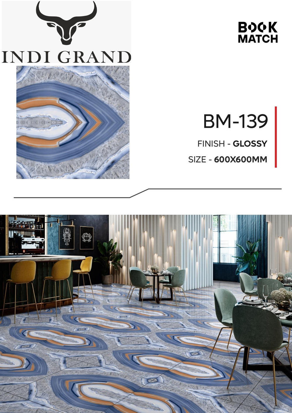 Керамогранит Book Match BM-139 60х60