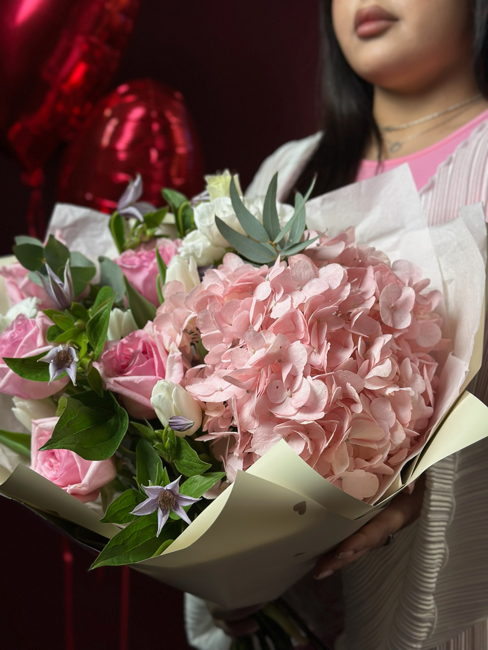 Сборный букет «Розовый рассвет»