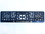 Рамка под номерной знак Volkswagen 90028 Тольятти (серебро/золото, книжка)
