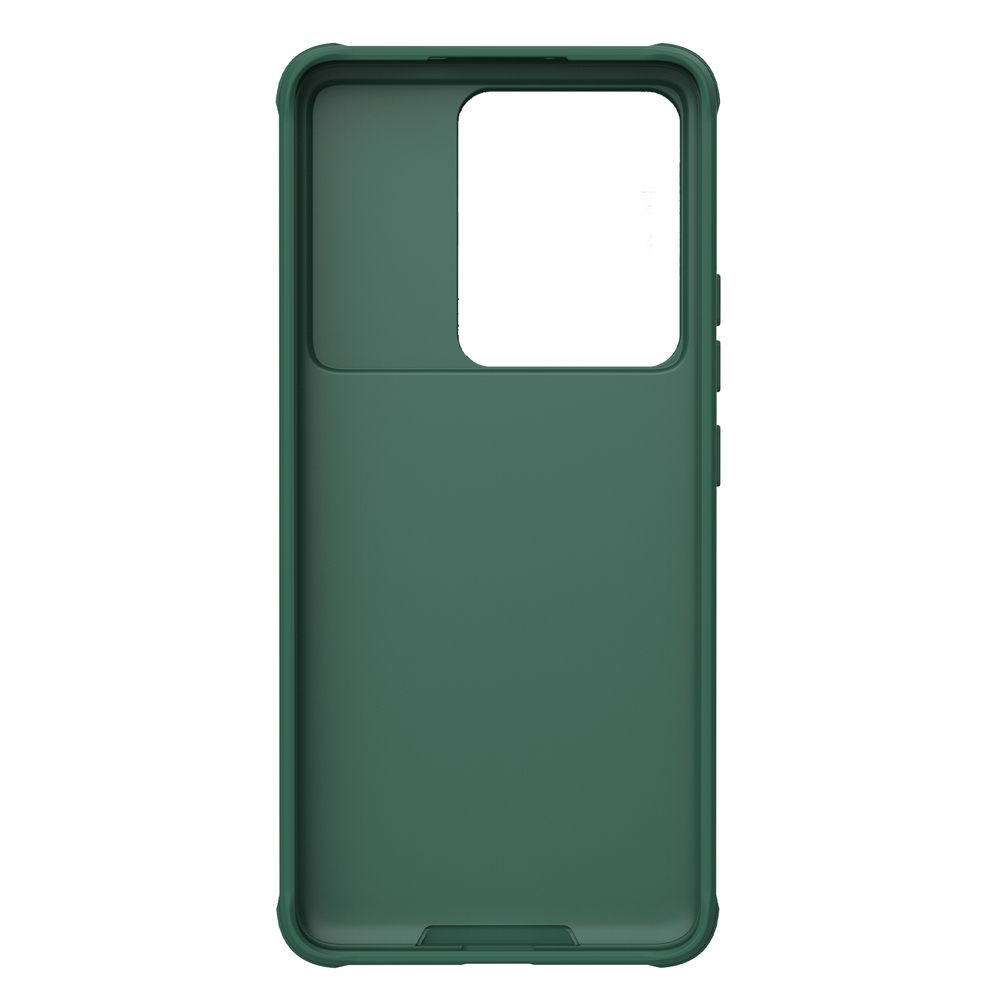 Усиленный чехол зеленого цвета (Dark Green) от Nillkin с сдвижной шторкой для камеры для Xiaomi Redmi Turbo 3, серия CamShield Pro