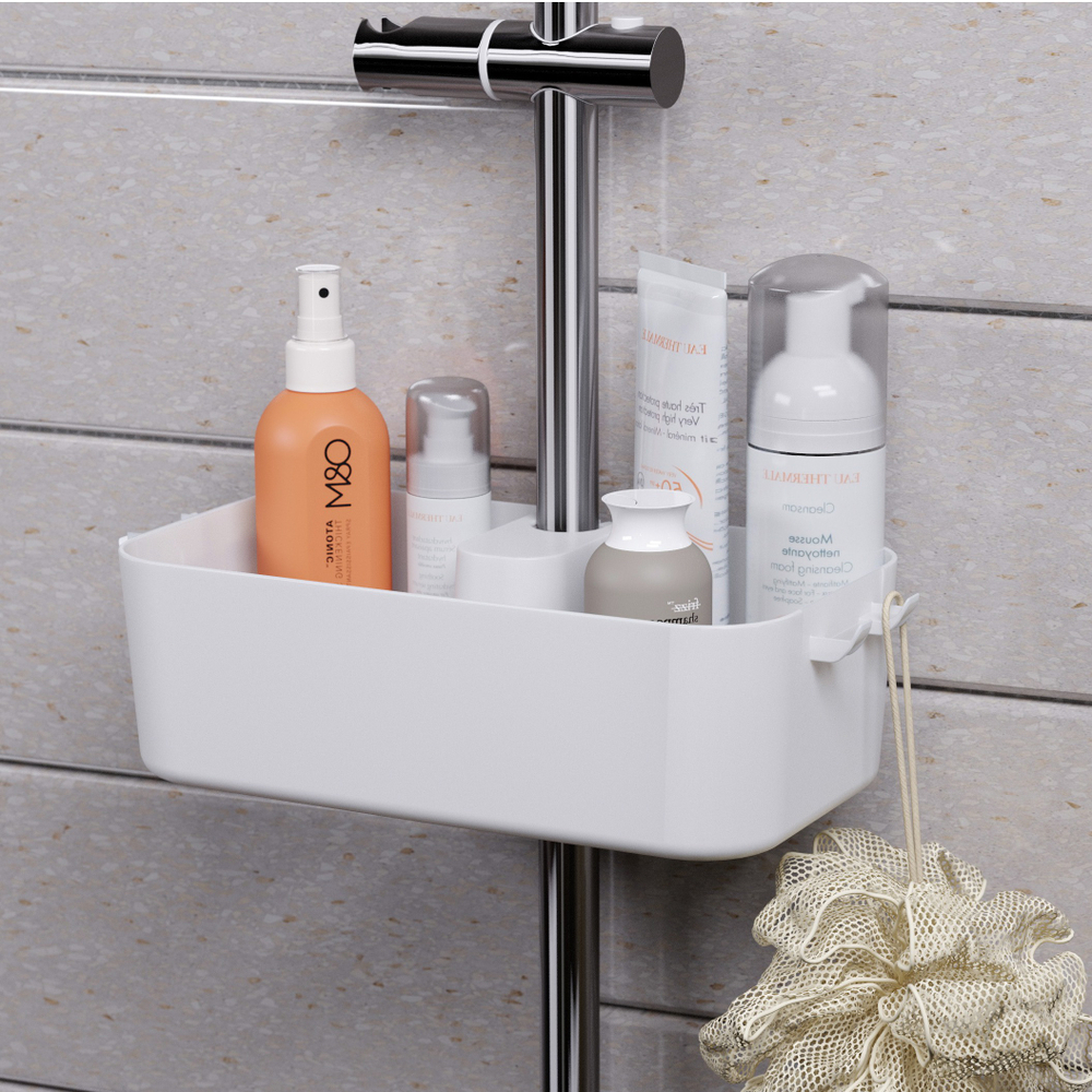 Полка для душа Kvina, снежно-белый, пластик