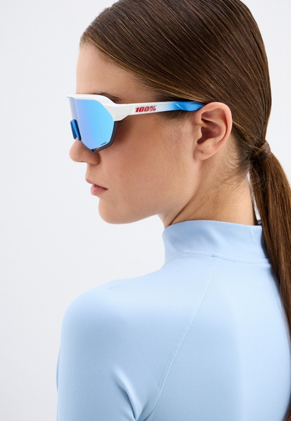 Спортивные очки 100% S2 / TotalEnergies Team Matte White Metallic / HiPER Blue ML Mirror Lens