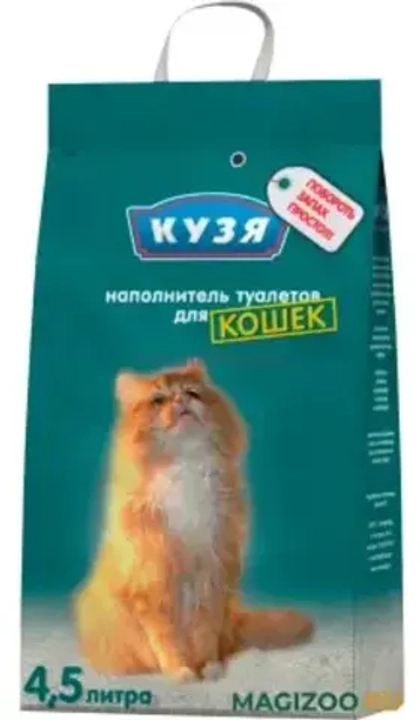 КУЗЯ Наполнитель для кошачьего туалета впитывающий, 4,5 л