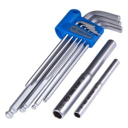 KING TONY (20109MRU) Набор Г-образных шестигранников 1.5-10 мм, длинные, с шаровым окончанием, 11 предметов