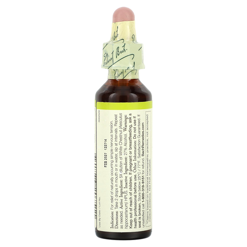 Bach, Original Flower Remedies, белый каштан, 20 мл (0,7 жидк. унц.)