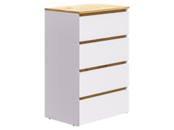 Комод-28 Белый/Кр.золотой