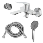 Смеситель для ванны Azario Lursy с ручным душем, керамический картридж, шланг 150 см, сатин (AZ-K3049BN)