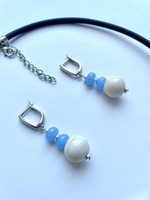 Комплект украшений из муранского стекла: колье, серьги