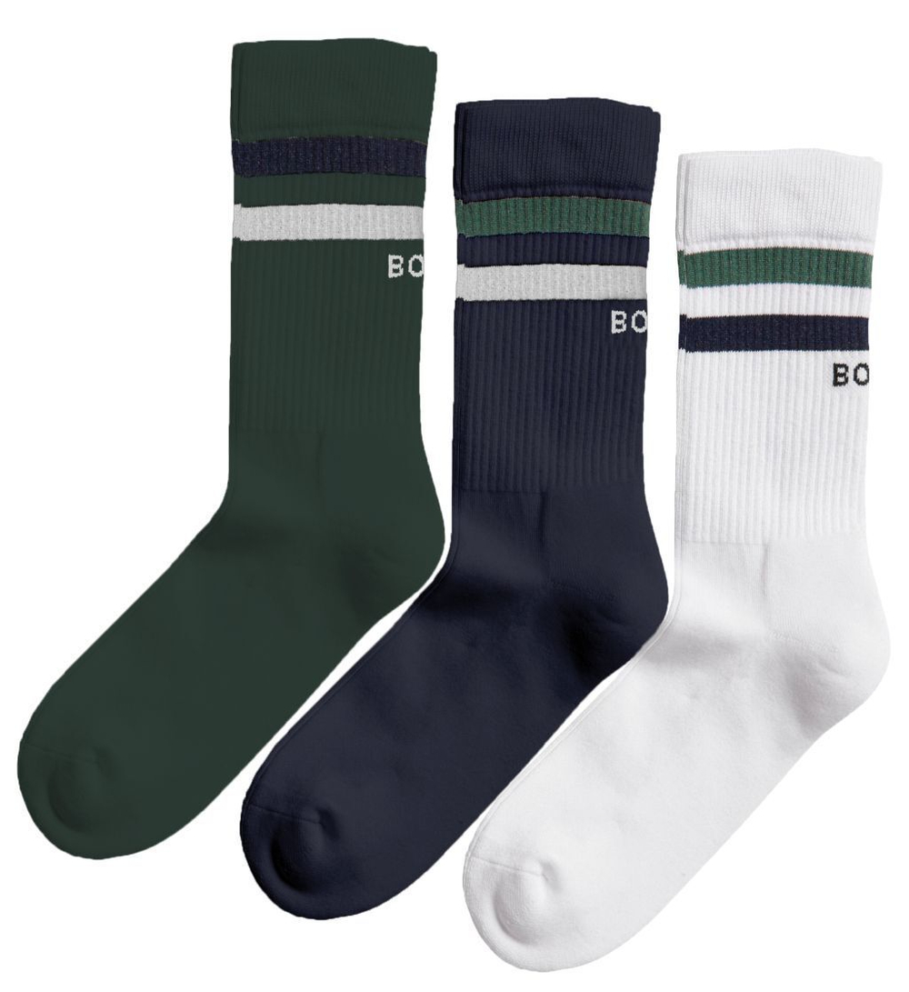 Теннисные носки Björn Borg Ankle Crew Sock BB Double Stripe - разноцветный