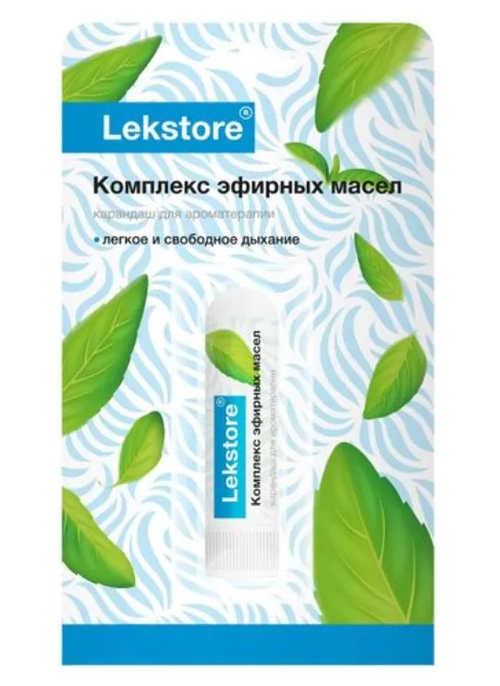 Карандаш для ароматерипии Комплекс эфирных масел Lekstore / ЛЕКСТОР, 1,3 г