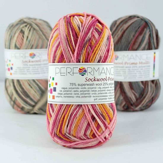 Пряжа Sock Wool Prime Multi 4-ply PERFORMANCE (75% шерсть супервош, 25% полиамид)