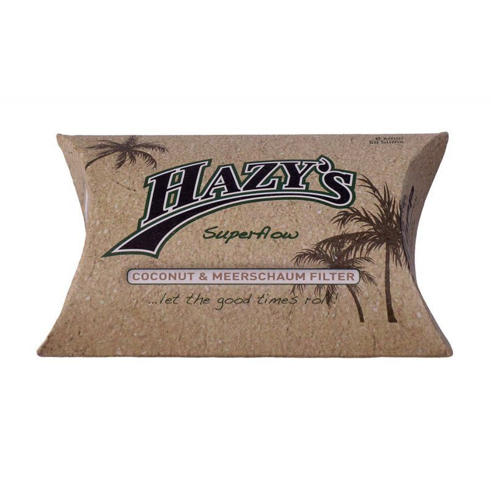 Фильтры для сигарет "Hazy's" 6mm 28mm Superflow Coconut & Meerschaum 50шт