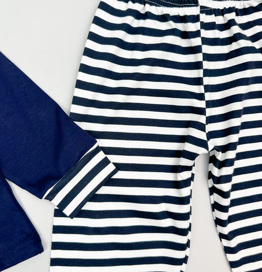 Пижама хлопковая "Ho-ho-ho" синяя