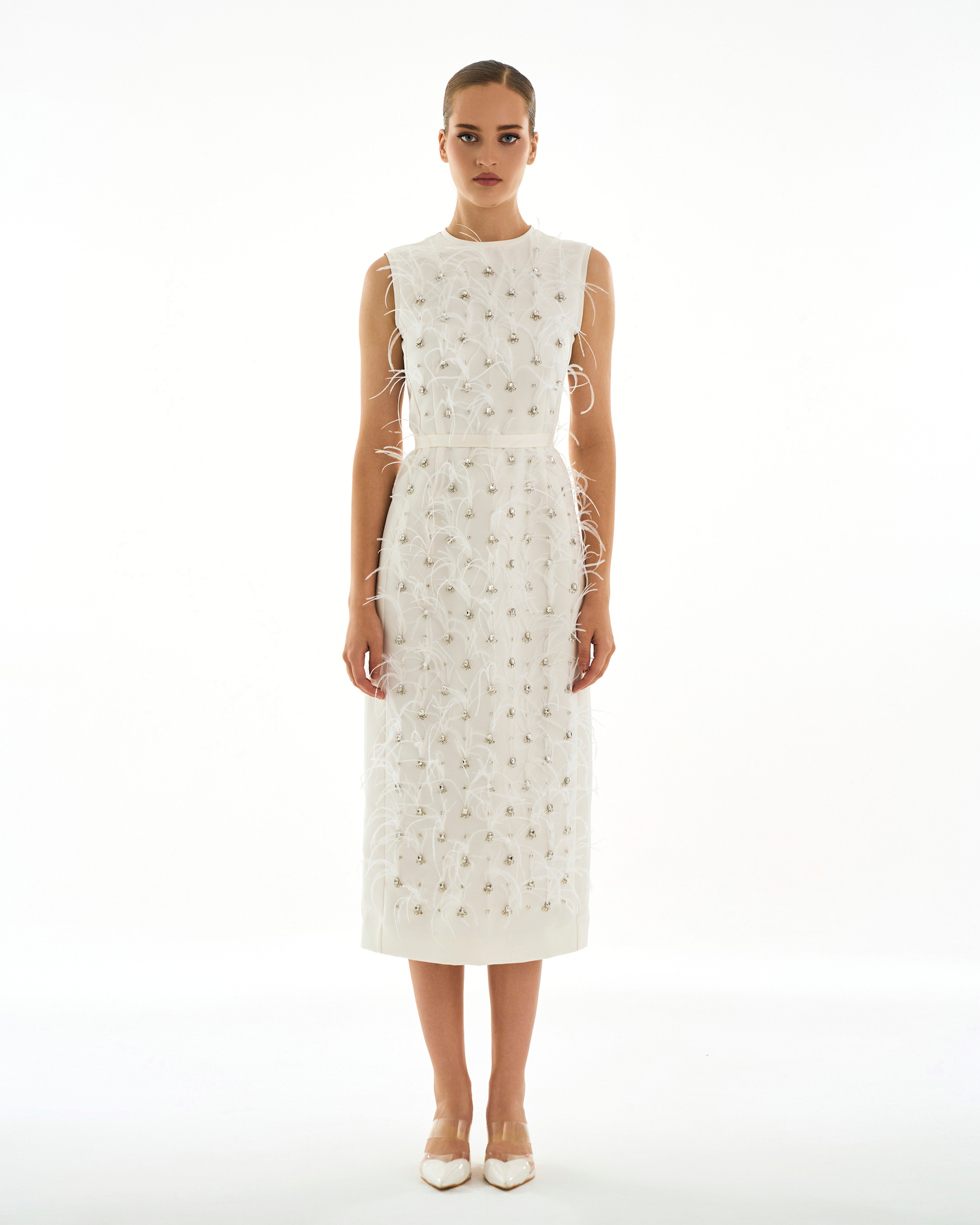 Платье Andromeda (Андромеда) МИДИ белое